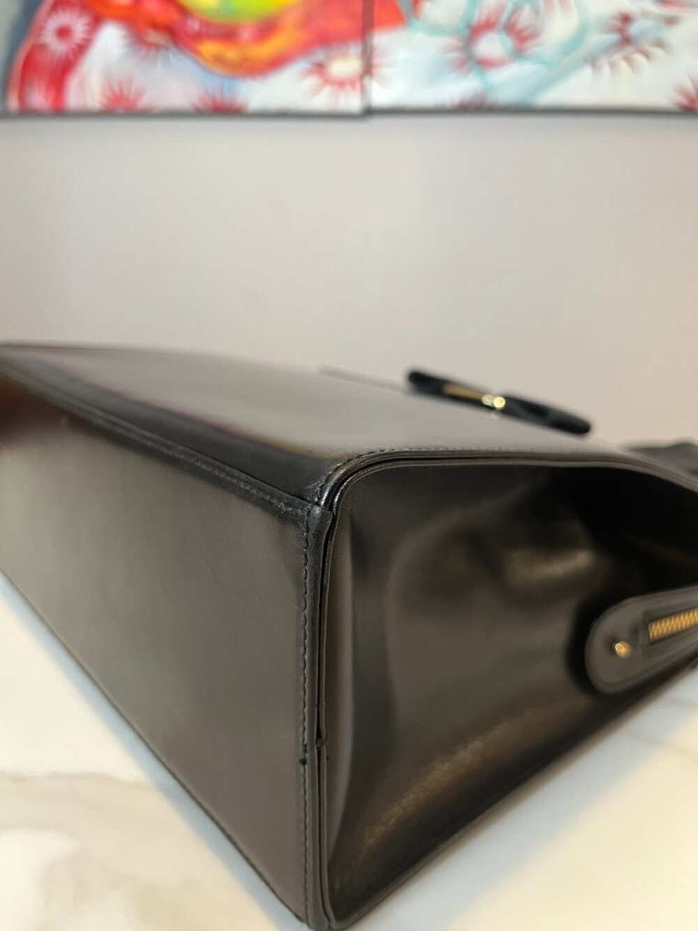 Salvatore Ferragamo Vintage Vara Bow Black Leather Shoulder Bag Code BC216676 - Picture 11 of 15